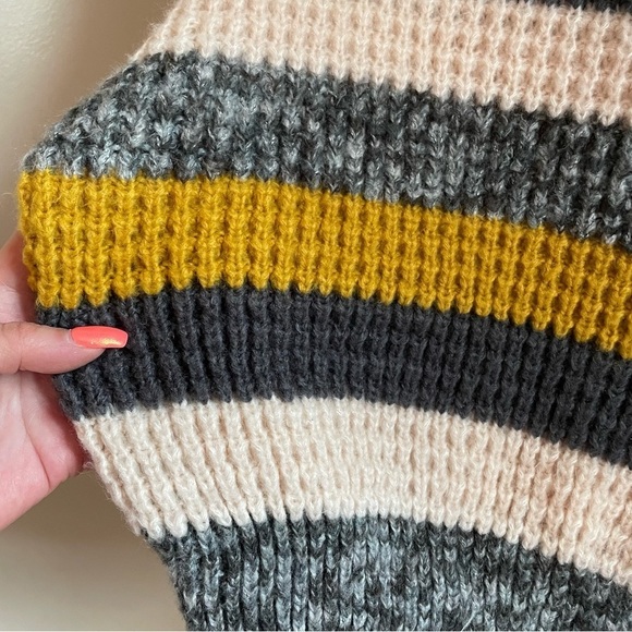 Apricot Balloon Sleeve Multi Colour Knit Sweater, Size S - Picture 5 of 6